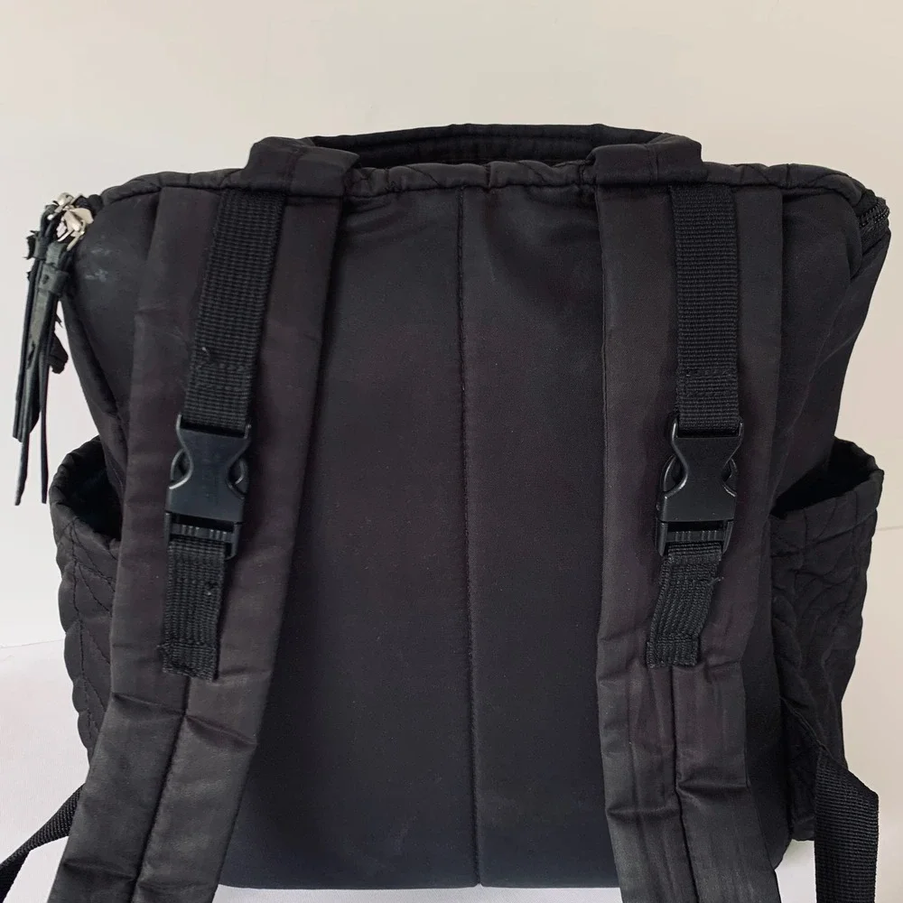 Skip Hop Forma Diaper Bag Backpack Black Chevron Quilted Padded Straps Travel